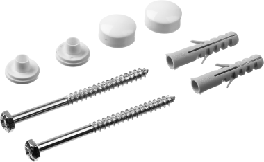 Набор для крепления унитазов, диаметр предварительного сверления - 8 мм, цвет xром, ЗУБР Профессионал — Официальный партнер ЗУБР в России