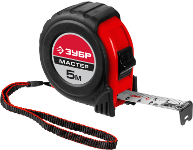 ЗУБР МАСТЕР 5м / 25мм рулетка с ударостойким обрезиненным корпусом 34055-05-25_z02 — Официальный партнер ЗУБР в России