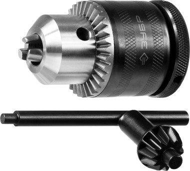 Патрон  для дрели , ЗУБР 2-13 мм, 1/2&quot;, быстрозажимной, с фиксатором, 29082-13-1/2_z02 Профессионал — Официальный партнер ЗУБР в России