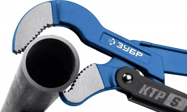 Ключ трубный рычажный ЗУБР №1, КТР-S, изогнутые губки тип &quot;У&quot;, Сr-V,  1&quot;, 330мм, &quot;ПРОФЕССИОНАЛ&quot; 27336-1_z02 — Официальный партнер ЗУБР в России