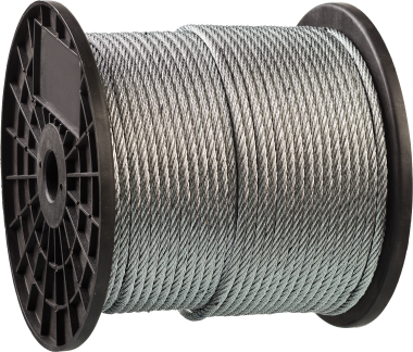 Трос стальной, оцинкованный, DIN 3055, d=5 мм, L=150 м, ЗУБР Профессионал — Официальный партнер ЗУБР в России