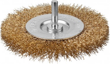 Щетка-крацовка &quot;Зубр&quot; дисковая для дрели, 100мм, латунированная проволока 0,3мм &quot;ПРОФЕССИОНАЛ&quot;, 3520-100_z02 — Официальный партнер ЗУБР в России
