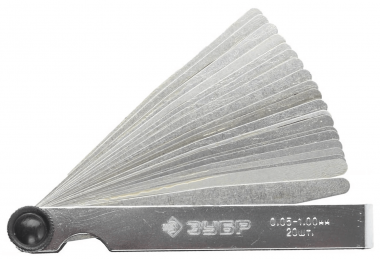 Набор щупов автомобильных ЗУБР, 0,05 - 1,00мм, 20шт, &quot;МАСТЕР&quot; 4325-H20_z01 — Официальный партнер ЗУБР в России