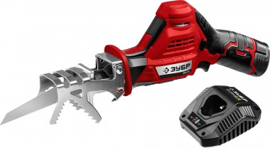 Пила сабельная аккумуляторная СПЛ-125-21, 12В, 1 АКБ (2 Ач), в коробке, ЗУБР &quot;МАСТЕР&quot; — Официальный партнер ЗУБР в России