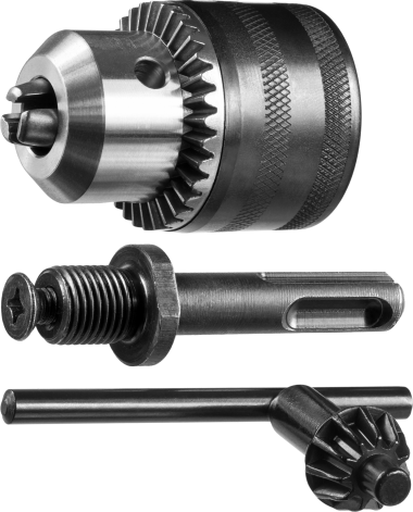 Набор ЗУБР &quot;МАСТЕР&quot;: Патрон ключевой 13 мм, &quot;SDS+&quot; адаптер, ключ для патрона, посадочная резьба 1/2&quot;, Д 2,0-13мм — Официальный партнер ЗУБР в России