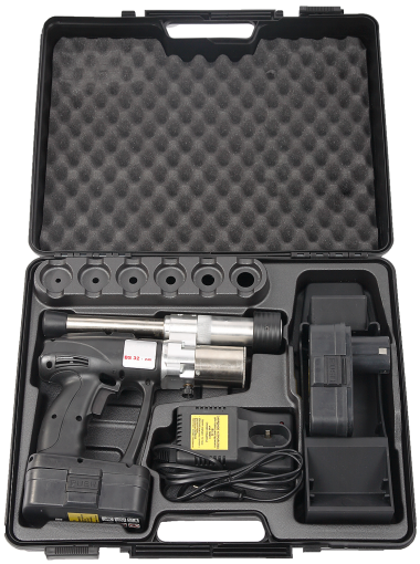 Пресс-инструмент ЗУБР &quot;ШиреФит&quot; электрический для развальцовки труб, в пластиковом кейсе, 14-32мм — Официальный партнер ЗУБР в России