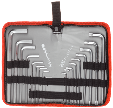 Набор ключей имбусовых  ЗУБР «МАСТЕР» CR-V, HEX 1.5-10, TORX HOLE T10-T50, 18шт, длинные 27463-H18 — Официальный партнер ЗУБР в России