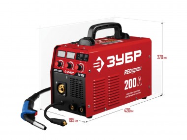 ЗУБР MIG-MAG / ММА, 200 А, RED MACHINE, сварочный полуавтомат инверторный (ПС-200) — Официальный партнер ЗУБР в России