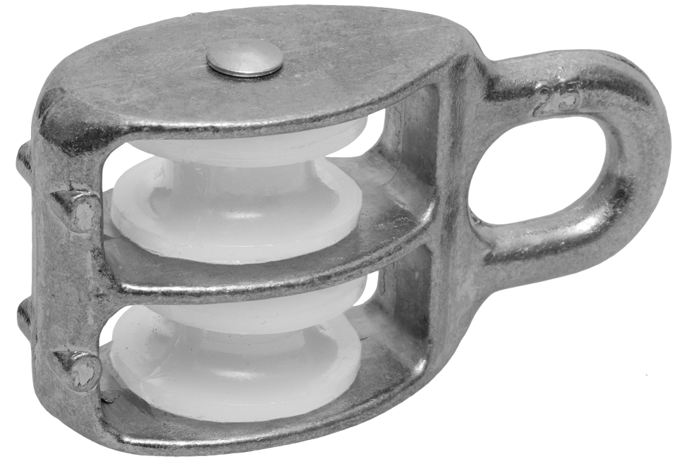 Блок двойной, 6x20мм, 1 шт, нейлоновый шкив, ЗУБР фото 1 &mdash; Официальный партнер ЗУБР в России