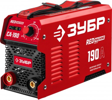 ЗУБР ММА, 190 А, RED MACHINE, сварочный аппарат инверторный, макс. электрод Ø 5.0 мм (СА-190) — Официальный партнер ЗУБР в России