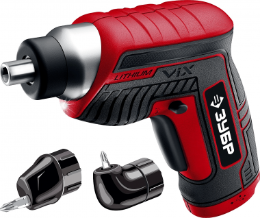 ЗУБР ViX ЗО-Е-3.6 Ли отвертка аккумуляторная 3.6 В, в коробке с 10 битами, угловой и эксцентриковой насадками ЗО-Е-3.6 ЛиМ2 — Официальный партнер ЗУБР в России