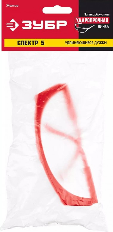 Очки защитные ЗУБР &quot;СПЕКТР 5&quot;, прозрачные, монолинза с дополнительной боковой защитой, открытого типа, регулируемые дужки 110328 — Официальный партнер ЗУБР в России