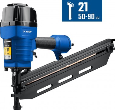 Гвоздезабиватель ЗУБР пневматический для гвоздей, нейлер, тип 21, 50-90 мм, П21-90 31931 — Официальный партнер ЗУБР в России
