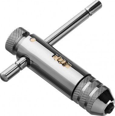 Метчикодержатель ЗУБР, М3-М10, Т-образный, держатель с храповым механизмом и реверсом,  L-85мм/L-100мм, &quot;Профессионал&quot; 28137-85_z01 — Официальный партнер ЗУБР в России