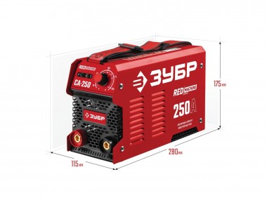 ЗУБР ММА, 250 А, RED MACHINE, сварочный аппарат инверторный, макс. электрод Ø 6.0 мм (СА-250) — Официальный партнер ЗУБР в России