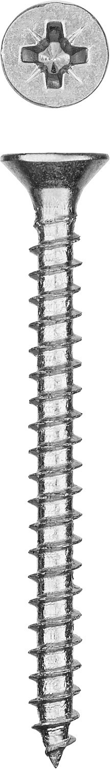 Саморезы СУ-Б универсальные, 60 x 4.5 мм, 1 700 шт, белый цинк, ЗУБР — Официальный партнер ЗУБР в России