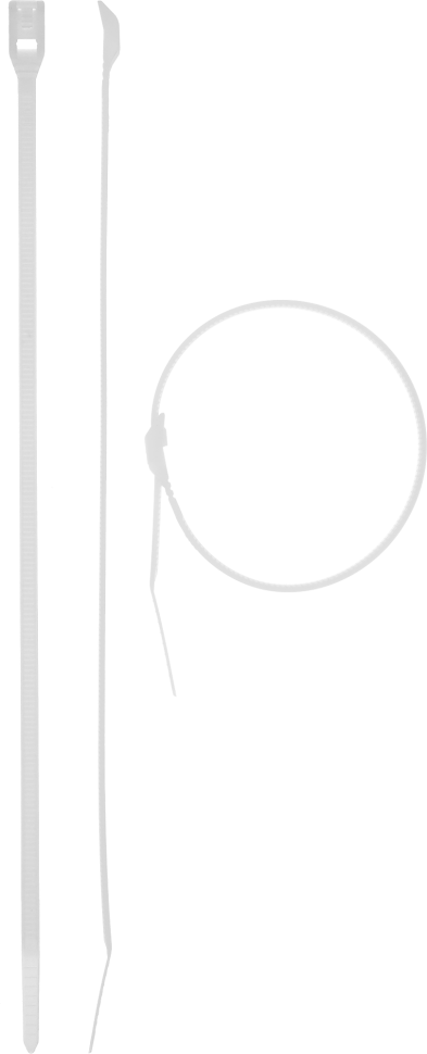 Кабельные стяжки белые КОБРА, с плоским замком, 3.6 х 370 мм, 50 шт, нейлоновые, ЗУБР Профессионал фото 1 — Официальный партнер ЗУБР в России