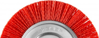 Щетка дисковая ЗУБР для УШМ, нейлоновая проволока с абразивным покрытием 1,2мм, 125х22мм, &quot;Профессионал&quot; 35160-125_z01 — Официальный партнер ЗУБР в России