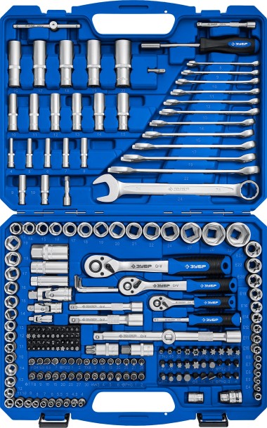 Универсальный набор инструмента ЗУБР А-216, 216 предметов, 27674-H216 Профессионал — Официальный партнер ЗУБР в России