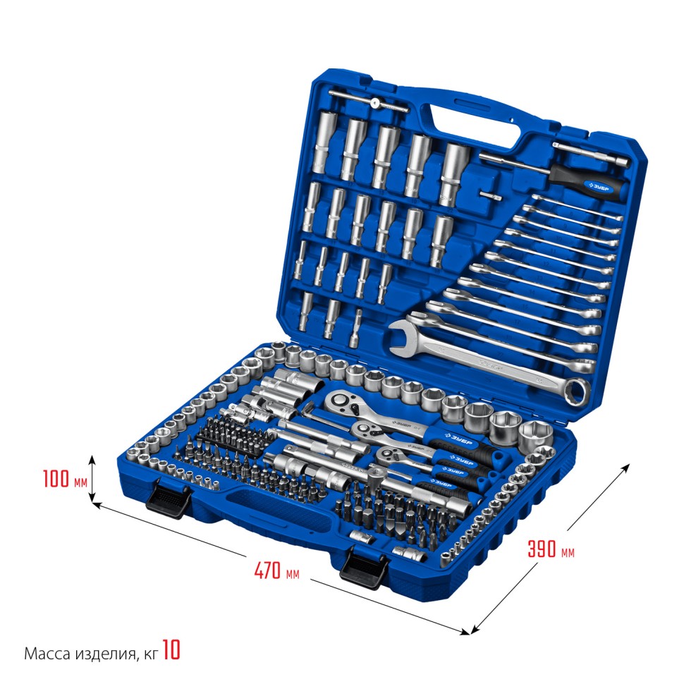 Универсальный набор инструмента ЗУБР А-216, 216 предметов, 27674