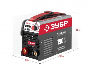 ЗУБР ММА, 190 А, КОМПАКТ, сварочный аппарат инверторный, макс. электрод Ø 4.0 мм (СА-190К) — Официальный партнер ЗУБР в России