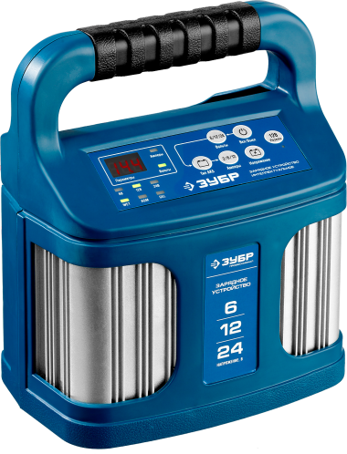 Зарядное устройство  6 В/12 В/24 В, 12 А, автомат, AGM, GEL, WET,  ЗУБР Профессионал — Официальный партнер ЗУБР в России