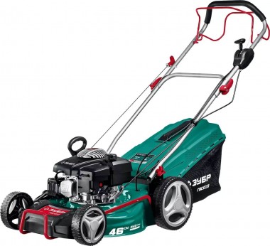 Газонокосилка бензиновая ГБС-460 ЗУБР, самоходная, 460мм, 150см3, 3.3кВт, 7 ступеней кошения (25-75мм), 60л травосборник, мульчирование — Официальный партнер ЗУБР в России