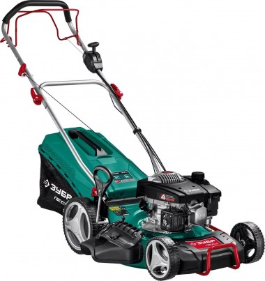 Газонокосилка бензиновая ГБС-460 ЗУБР, самоходная, 460мм, 150см3, 3.3кВт, 7 ступеней кошения (25-75мм), 60л травосборник, мульчирование — Официальный партнер ЗУБР в России