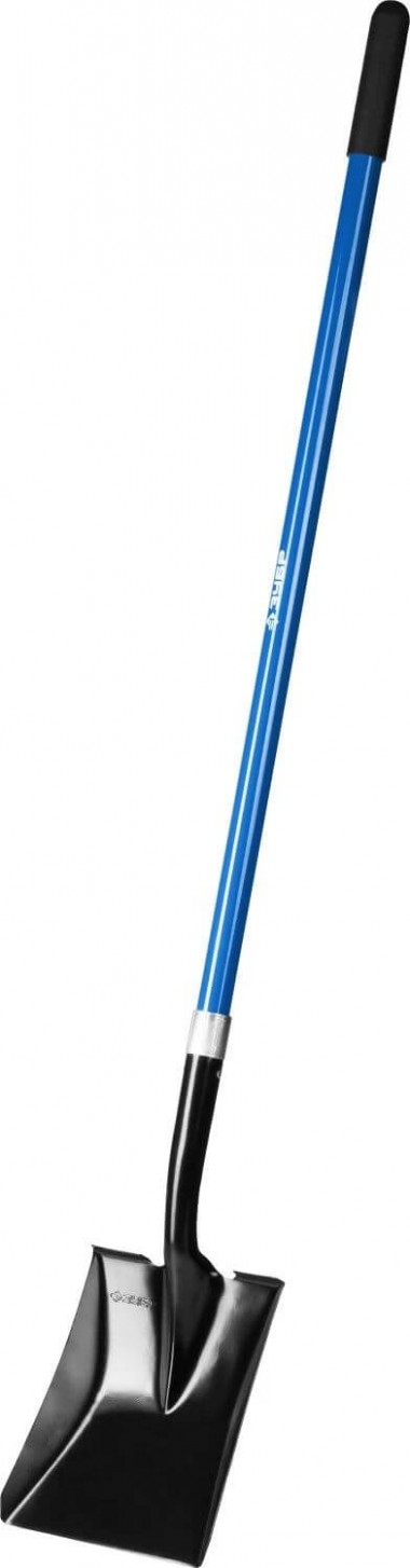 ЗУБР СТАРАТЕЛЬ, 275х215х1500мм, полотно 1.4мм, закалено, фибергласовый черенок с резиновой ручкой, совковая прямоугольная лопата, ПРОФЕССИОНАЛ(39549) &mdash; Официальный партнер ЗУБР в России