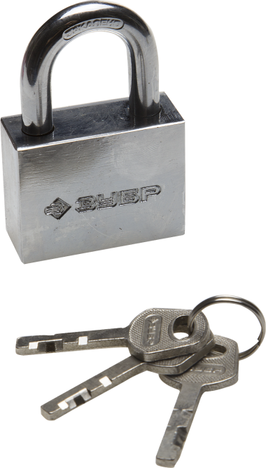 Замок ЗУБР "МАСТЕР" навесной, стальной корпус, закаленная дужка, 50мм &mdash; Официальный партнер ЗУБР в России