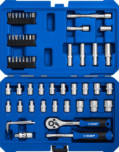 Универсальный набор инструмента ЗУБР А-57, 57 предметов, 27671-H57 Профессионал — Официальный партнер ЗУБР в России