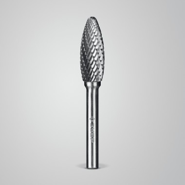 ЗУБР 12х32 мм, тип H (пламя, радиус 2.5 мм), хв-к 6 мм, твердосплавная борфреза, ПРОФЕССИОНАЛ (28807-12-32) — Официальный партнер ЗУБР в России