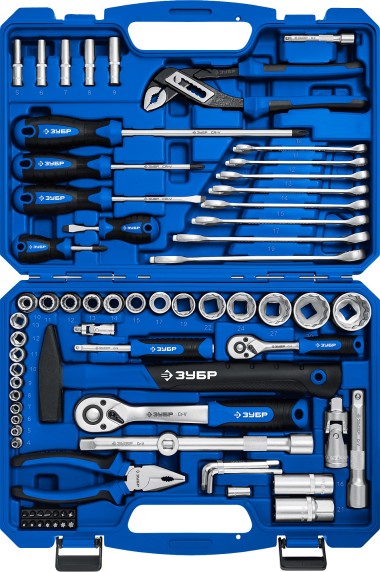 Универсальный набор инструмента ЗУБР Универсал-76, 76 предметов, 27670-H76 Профессионал — Официальный партнер ЗУБР в России