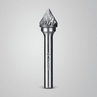 ЗУБР 12х10 мм, тип J (зенкер с вершиной 60°), хв-к 6 мм, твердосплавная борфреза, ПРОФЕССИОНАЛ (28808-12-10) — Официальный партнер ЗУБР в России