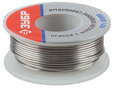 Припой ЗУБР оловянно-свинцовый, 60% Sn / 40% Pb, 25гр — Официальный партнер ЗУБР в России