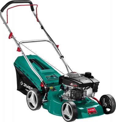 Газонокосилка бензиновая ГБ-410 ЗУБР, 410мм, 130см3, 2.6кВт, 7 ступеней кошения (25-75мм), 45л травосборник — Официальный партнер ЗУБР в России
