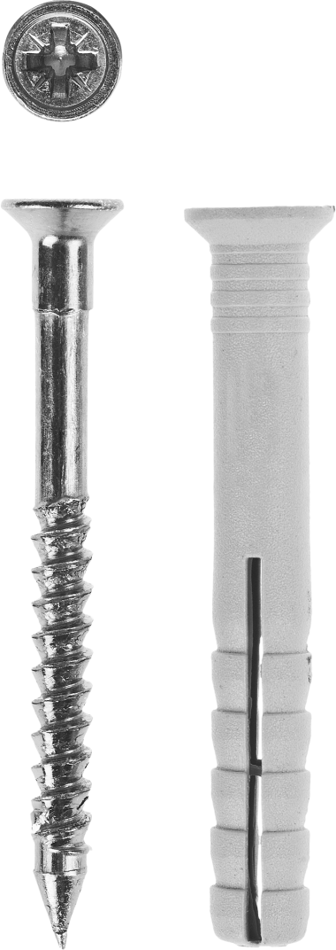 Дюбель-гвоздь полипропиленовый, потайный бортик, 6 x 40 мм, 125 шт, ЗУБР — Официальный партнер ЗУБР в России