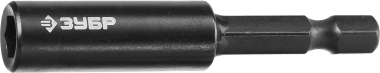 Адаптер для бит ЗУБР "ПРОФЕССИОНАЛ" для ударных шуруповертов, хвостовик E 1/4", магнитный, 60мм &mdash; Официальный партнер ЗУБР в России
