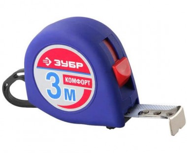 ЗУБР СТАНДАРТ 3м / 16мм рулетка с ударостойким корпусом (ABS) и противоскользящим покрытием — Официальный партнер ЗУБР в России