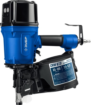 ЗУБР  CNW-100, пневматический нейлер для барабанных гвоздей ЗУБР CNW (65-100 мм), Профессионал (31915) — Официальный партнер ЗУБР в России
