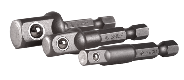 Набор ЗУБР Адаптеры &quot;ЭКСПЕРТ&quot; для торцовых головок, E1/4&quot; - 1/4&quot;, E1/4&quot; - 3/8&quot;, E1/4&quot; - 1/2&quot;, 3 предмета — Официальный партнер ЗУБР в России