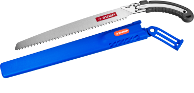 Ножовка универсальная (пила) ПОХОДНАЯ 7 350 мм, 7TPI, японский зуб с трехгранной заточкой, рез &quot;на себя&quot;, в ножнах, быстрый рез сырой древесины, ЗУБР — Официальный партнер ЗУБР в России