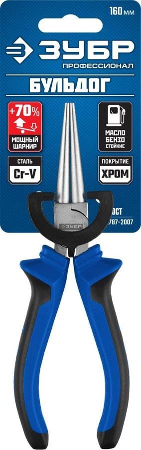 Круглогубцы ЗУБР, двухкомпонентные рукоятки, 160мм ПРОФЕССИОНАЛ 2201-8-16_z02 — Официальный партнер ЗУБР в России