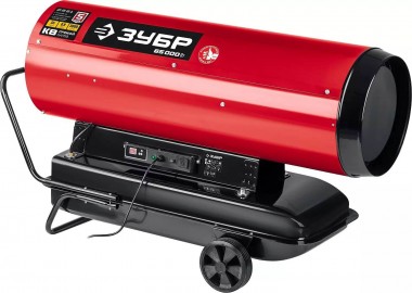 Пушка ЗУБР ДП-К8-65-Д дизельная тепловая, прямой нагрев, 65,0 кВт, 3000 м.куб/час, 55,5л, терморегулятор с дисплеем, датчик уровня топлива, &quot;МАСТЕР&quot; — Официальный партнер ЗУБР в России
