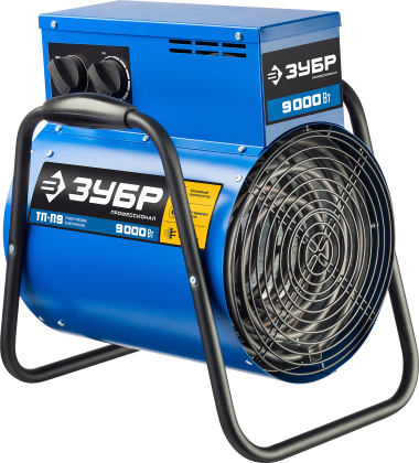 Электрическая тепловая пушка ЗУБР 9 кВт, ТП-П9 Профессионал — Официальный партнер ЗУБР в России