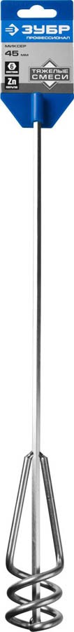 Насадка для строительного миксера, для песчано-гравийных смесей ЗУБР 45х400 мм, 06033-04-40_z02 Профессионал — Официальный партнер ЗУБР в России