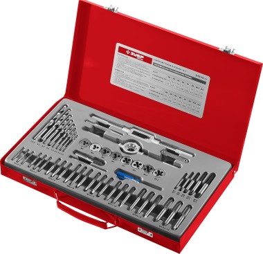 Набор метчиков и плашек ЗУБР 52 предмета 9ХС, 28130-H52_z01 — Официальный партнер ЗУБР в России