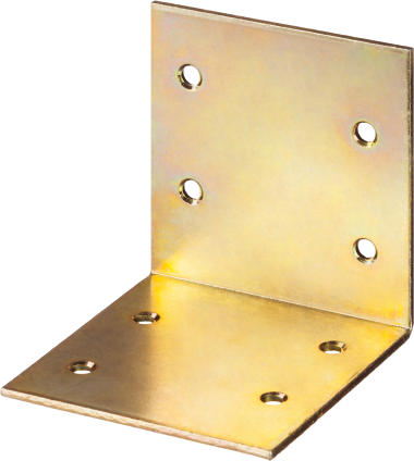 Уголок мебельный широкий УМШ-2.0, 30х30х30 х 2мм, желтый цинк, ЗУБР — Официальный партнер ЗУБР в России