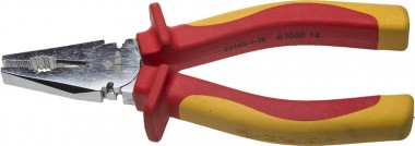 Плоскогубцы &quot;ПРОФИЭЛЕКТРИК&quot;, диэлектрические комбинированные, двухкомп маслобензостойкая рукоятка, до ~1000В, 160мм, ЗУБР Профессионал 22145-1-16 — Официальный партнер ЗУБР в России