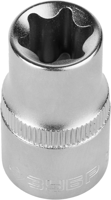 Головка торцовая ЗУБР &quot;МАСТЕР&quot; (1/2&quot;), Cr-V, E-TORX, хроматированное покрытие, E22 — Официальный партнер ЗУБР в России